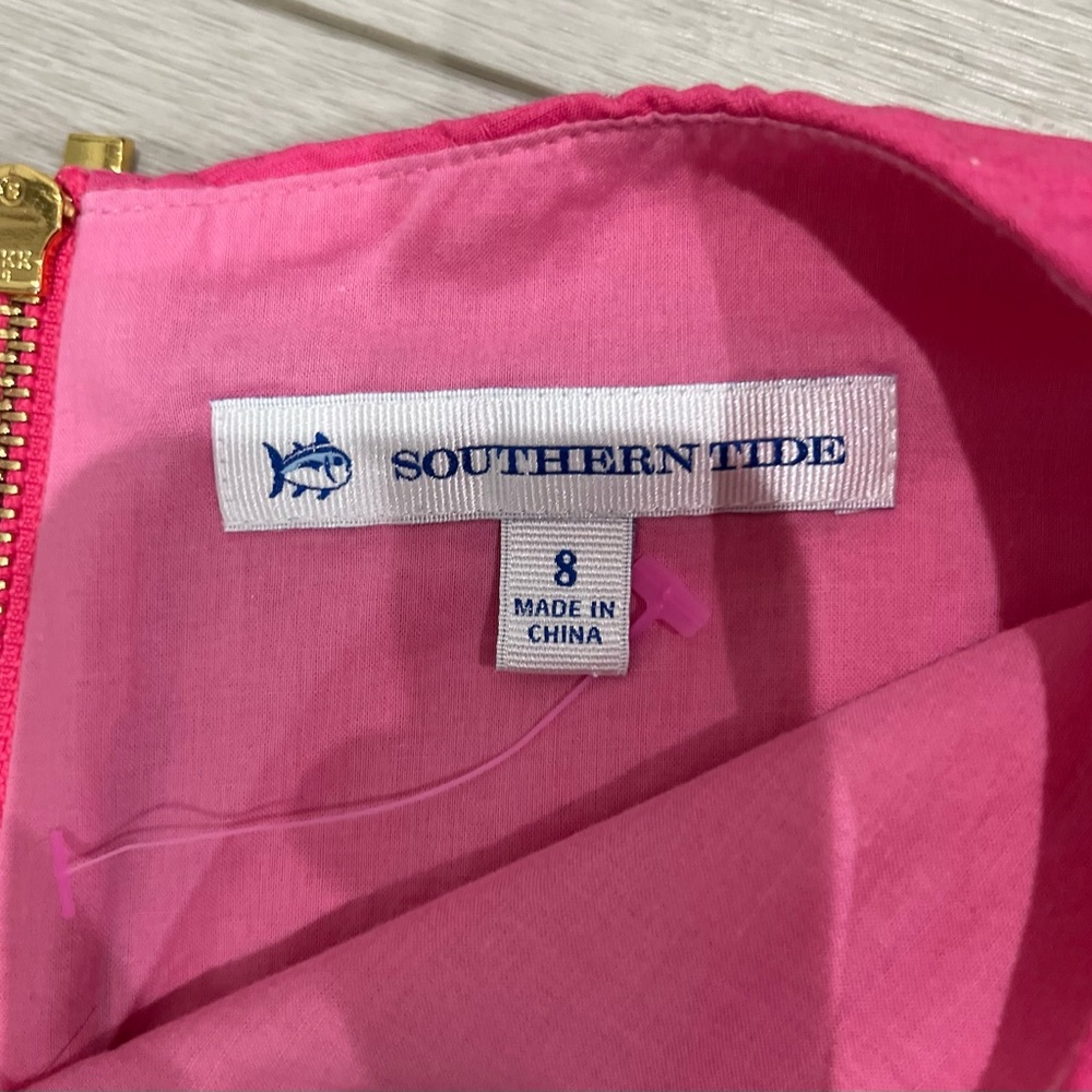 Size 8 pink scalloped Southern Tide dress